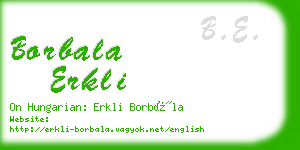 borbala erkli business card